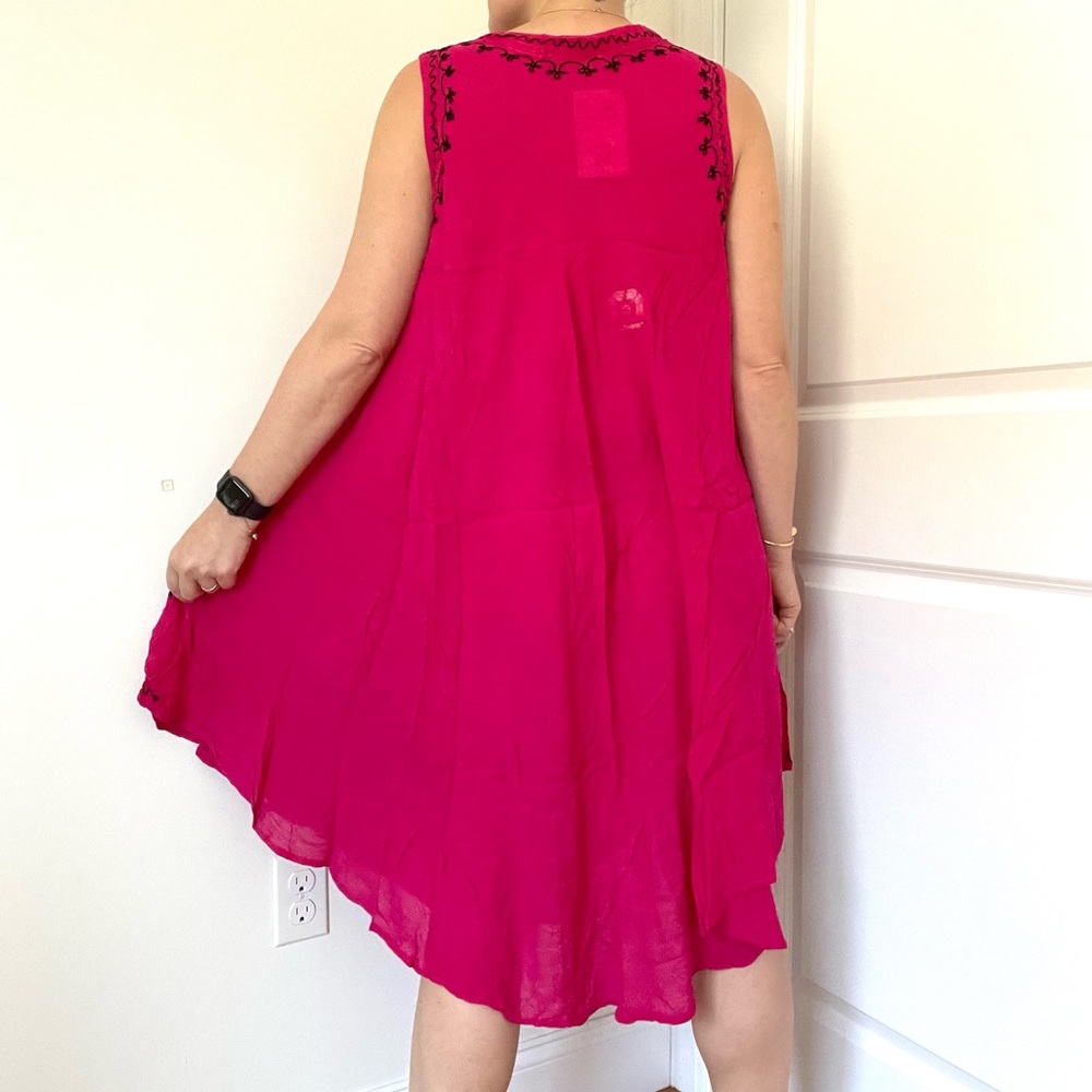 embroidered Beach Cover Up Dress - Picture 4 of 8